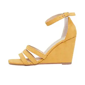 Max Women's Yellow Fashion Sandals-8 UK (41 EU) (AW19W461)