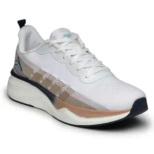 JQR Glide White Sports Shoe for Men | Breathable Mesh | Shock Absorption | Non-Slip | Lightweight & Comfortable | Stylish & Durable for Gym, Walking, Jogging & Casual Use for Everyday Wear