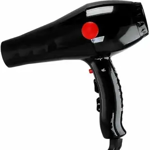 Generic 2000 watt Salon Style Hair Dryer with Hot and Cold 2x Speed, Air and Nozzles For Men And Women, Black