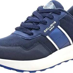 TRV Blue Man Soft Cushion Lace Up Stylish Regular Wear Walking Footwear Light Weight Sports Shoe for Men Running All Day-7 Kids UK (Coco-Fighter-2)