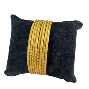 Tabassum Jewellers | Bangels Set | Brass Jewelry | Golden Bangles | Brass Material | Women’s Accessories | Traditional Indian Jewelry | Golden Color | 2.4, 2.6, 2.8, Inches | Perfect for Festive Occasions ("2.8")