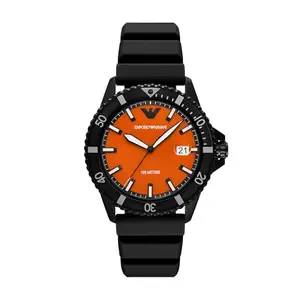 Emporio Armani N/A Black Quartz Silicone Watch AR11684