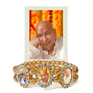 Guruji Bracelets With Guruji Swaroop fridge Magnet | Guruji Bracelets | Guru Ji Bracelet | Guruji Swaroop Bracelets & Magnets | Guruji Blessings Bracelets for Women/Men satsang