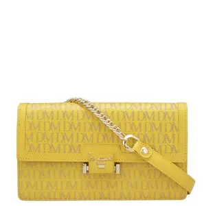 Da Milano Genuine Leather Yellow Women Sling Wallet (10004A)