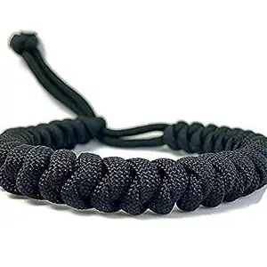 Wustifyz Black Cord Handmade Bracelet for Unisex Adult (Black) (Not for anklet)
