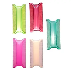Pink Red Green White Colour Hair Grooming Lice Combs Set Five Piece | Regular Use | Hairstyle Comb Combo for Women and Men