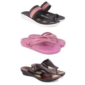 Women's Comfortable Sandal,Casual Lightweight Sandal for Everyday Wear for women'sREP-(COMBO-3)-1992-1978-1963-6-EURO-37