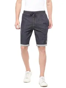 KIKWIT Mens Denim Shorts or Casual Wear | Stylish & Comfortable Shorts for Men | Regular Fit | with Drawstring and Zip Pocket (M)
