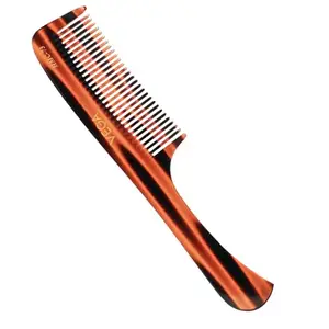 Vega Tortoise Shell Thick Grooming Hair Comb,Handmade, (India's No.1* Hair Comb Brand)For Men and Women, (HMC-73)