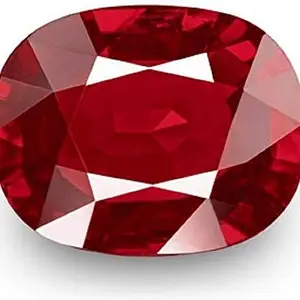 GEMS RIVER 10.74 Carat 11.25 Ratti Ruby Gemstone Original manik Stone Ring Original Certified pathar for Unisex (E66)