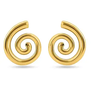 PALMONAS Trendy Sprial Stud Earrings for - Womens Waterproof & Anti-Tarnish, Gift for Girls & Women