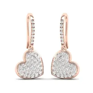 Perrian Real diamonds 18K Rose gold earring| Wedding Earring | VS-GH Clarity