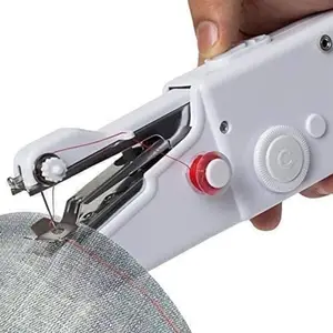 Handy Sewing/Stitch Handheld Cordless Portable White Sewing Machine for Home Tailoring, Hand Machine | Mini Silai | White Hand Machine with Adapter
