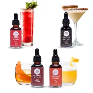 Bab Louie & Co. Bablouie & Co. Bitters Traveller set pack of 4 | 30 ml Bitters pack Non-Alcoholic Craft Bitters | Distinct Citrus Notes | Old Fashioned, Manhattan, Negroni, Sidecar, Gin and Tonic based Cocktails