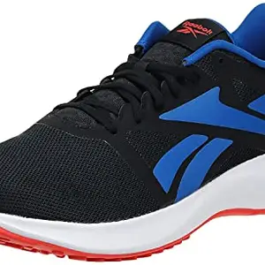 REEBOK Men Synthetic,Textile Rubber Runner 5.0 Running Shoes CBLACK/SMORFL/VECBLU UK-8