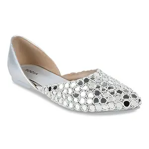 ROCIA Regal Silver Women Abla Work Mojris