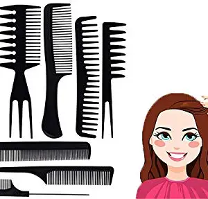 AMBIKEYA ARTS Saloon Hair Cutting Comb Set -Black 30 Gram Pack Of 1…