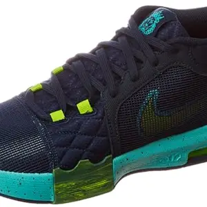 Nike Mens Lebron Witness VIII EP-Armory Running Navy/Cyber-Green FROST-BICOASTAL-FB2237-402-6UK