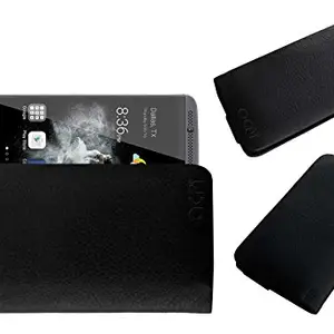 ACM Rich Soft Handpouch Carry Case Compatible with Zte Axon 7 Mobile Leather Cover Black