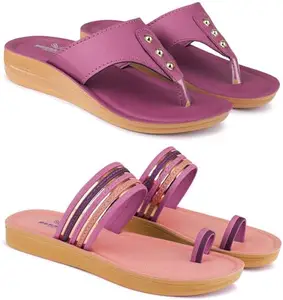 BERSACHE Extra Soft Classic Casual Slippers for Women with Regular wear | Ultra Soft & Flexibility Technology | HT-Slipper(Com)-6163-6145 Multicolor