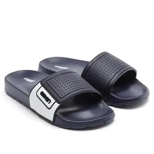 ASIAN Men's Casual Walking Daily Used Slider & Flip-Flop Slipper with Lightweight Design Slider & Slippers for Men's & Boy's,UK 7 Navy White (NAVYWHT)-UK 7