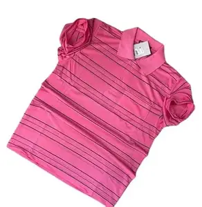 Men's Cotton Blend Polo T-Shirt, Half Sleeves, with Pocket (in, Alpha, M, Pink)