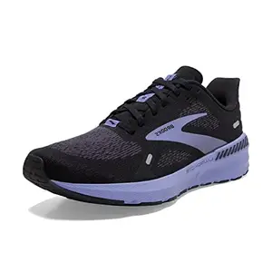 Brooks Women's Launch GTS 9 Wide Black/Ebony/Purple Running Shoes- UK5 (1203741D060)