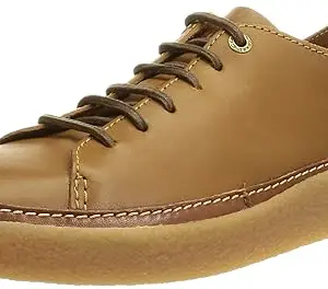 Clarks Mens Oakpark Low Tan Leather Boat Shoes (26174669) Uk-11