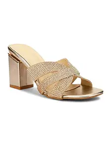 pelle albero Gold Heel Sandal For Women (PA-MS-794-CH)