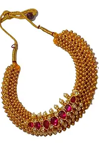 Sajshrungar Jewellery Sajshrungar Gold plated Gadi Thushi For Women & Girls