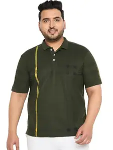 RELANE Men's Solid Polo Tshirt -ACCBIGPOLO114-D.Olive