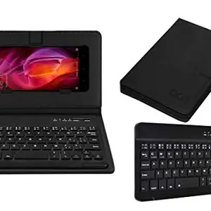 ACM Acm Bluetooth Keyboard Case Compatible with Mi Redmi Note 4 Mobile Flip Cover Stand Study Gaming Black