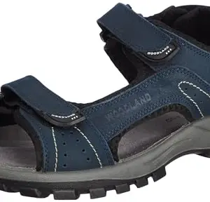 Woodland Men's Azure/Navy Leather Sandal-9 UK (43EU) (OGDC 4775022)