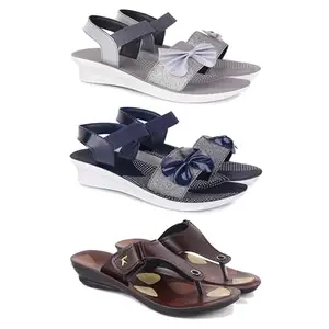 Women's Comfortable Sandal,Casual Lightweight Sandal for Everyday Wear | TBS-(3-COMBO)-1971-1972-1963-7
