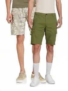 Amazon Brand - Symbol Men's Cotton Cargo Regular Fit Shorts | Casual Chinos