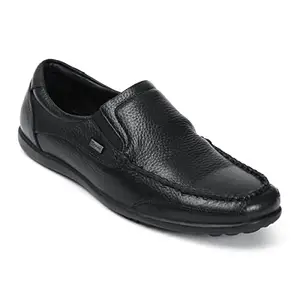 Zoom Shoes Men's Genuine Leather Formal Shoes for Office/Casual Wear Dress Shoes Shoes for Men A2460 Black