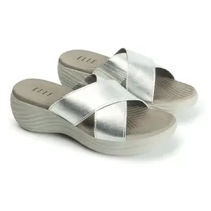 Elle Women's Comfortable and Stylish Sandal for Party Office UseI Daily Use EL-ST-Wn-40 Grey Wedge 5 Kids UK