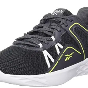 Reebok Mens Quick Drifter ASH Grey - SEMI Solar Yellow - White Running Shoe - 6 UK (7 US) (HMP35)