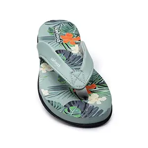 SOLETHREADS SERENE | Cushion | Comfortable | Cute | Soft | Squishy Footbed | Anti-Skid Sole | Flip Flops for Women | MINT | 4UK