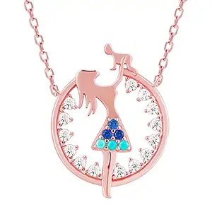 GIVA 925 Silver Rosegold Mother's Love Necklace| Gifts for Girlfriend,Pendant to Gift Women & Girls | With Certificate of Authenticity and 925 Stamp | 6 Month Warranty*