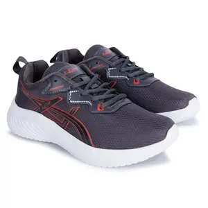 Lancer Mens WONDER-20DGR-RED Grey Running Shoe, 10