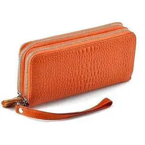 Prince Leathers Sleek & Stylish Synthetic Leather (Orange Womens Wallet Pack of, 2)