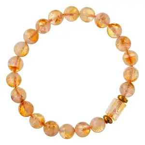 Supreme Store Citrine Tumbler Bracelet for Women Men's Gifts - Protection Healing Crystal Bracelet - 8mm Gemstone Beaded Adjustable
