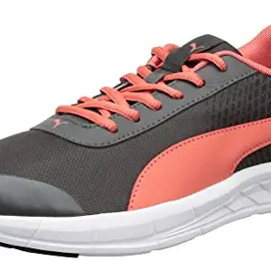 Puma Women's Supernal v2 WN's Dark Shadow-Hot Coral Running Shoe-4 Kids UK (19468501)