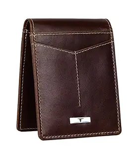 URBAN FOREST Oscar Brown Leather Card Holder Wallet for Men