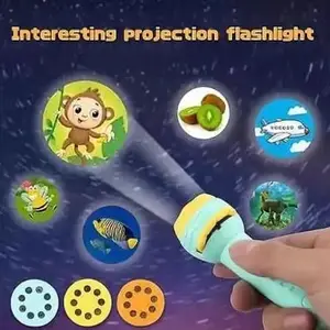 Vacotta Mini Slide Projector Flashlight Torch, Kids Projection Light Toy (Multicolor)
