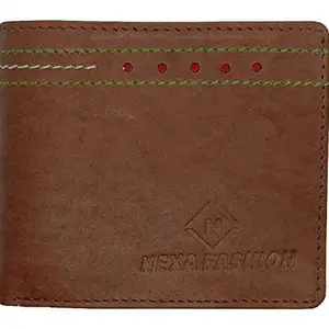 NEXA FASHION Brown Leather Wallet for Mens