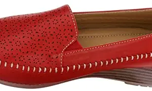 Liberty Women Dn6-13 Red Ballet Flats-3 UK (36 EU) (50049641)