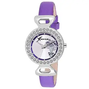 Rich Club RC-5525Purple Hot~Rox Analog Casual Watch - for Girls and Women