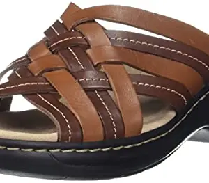 Clarks Women Mahogany Leather Fashion Sandals-6.5 UK (40 EU) (26147678)